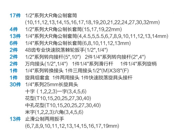 98件综合性组套